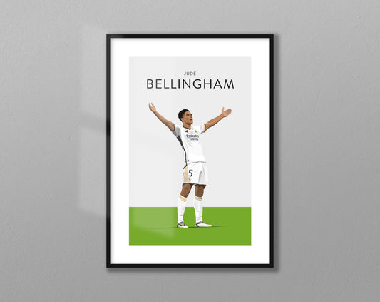 Jude Bellingham Football Print Poster - Unframed