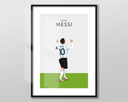 Lionel Messi Football Print