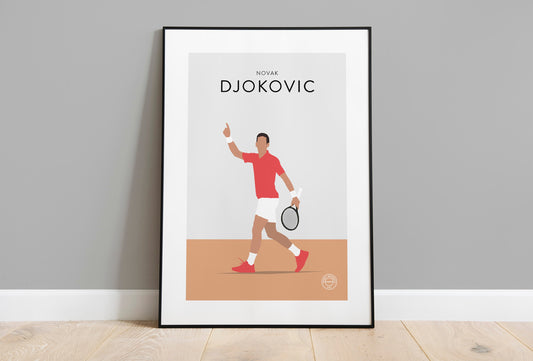 Novak Djokovic Tennis Print - Unframed