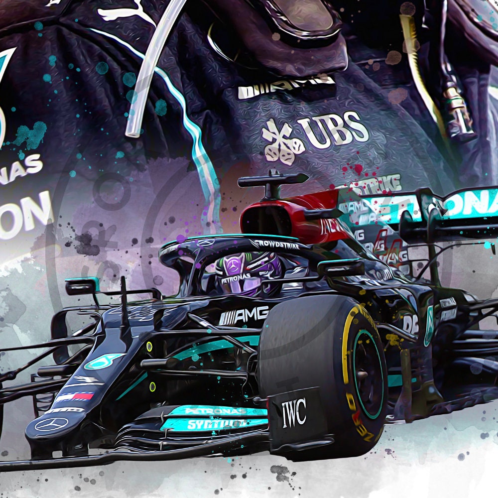 Lewis Hamilton - 2021 Mercedes - F1 Formula 1 Print - Unframed