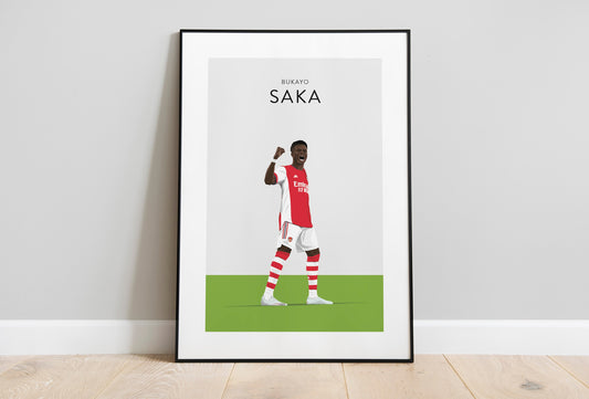Bukayo Saka Football Print - Unframed