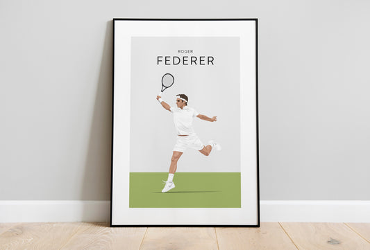 Roger Federer Tennis Print - Unframed