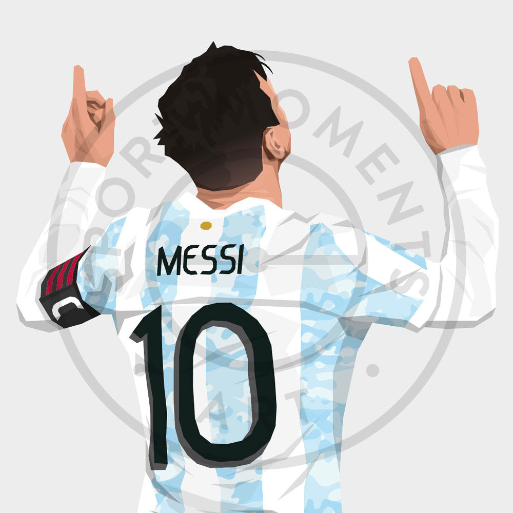 Lionel Messi Football Print - Unframed
