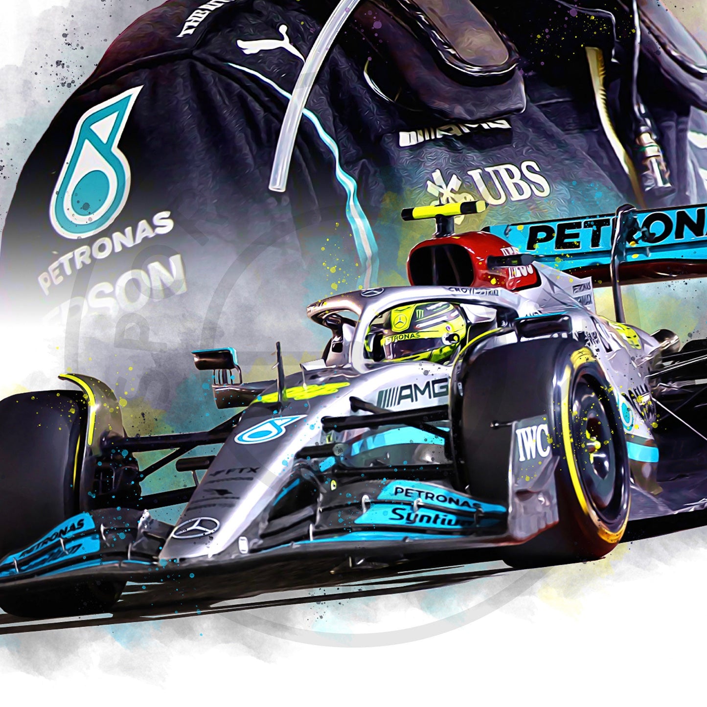 Lewis Hamilton - 2022 Mercedes - F1 Formula 1 Print - Unframed