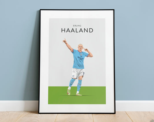 Erling Haaland Football Print - Unframed