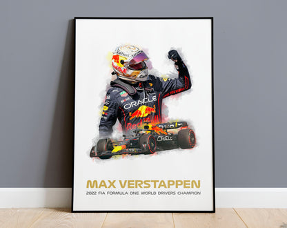 Max Verstappen - F1 Formula 1 Print - World Champion - Unframed