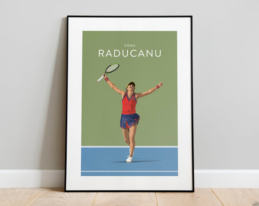 Emma Raducanu Tennis Print - Unframed