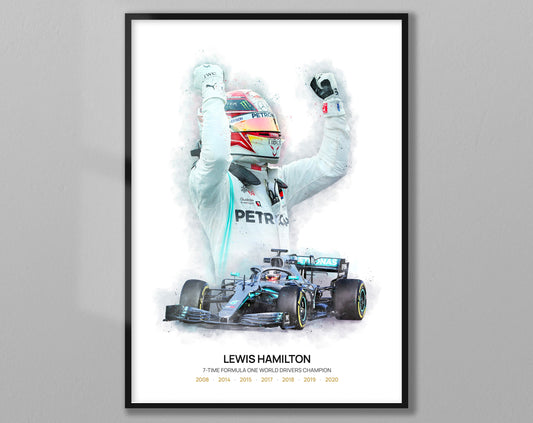 Lewis Hamilton - World Champion - F1 Formula 1 Print