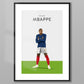 Kylian Mbappe Football Print - Unframed