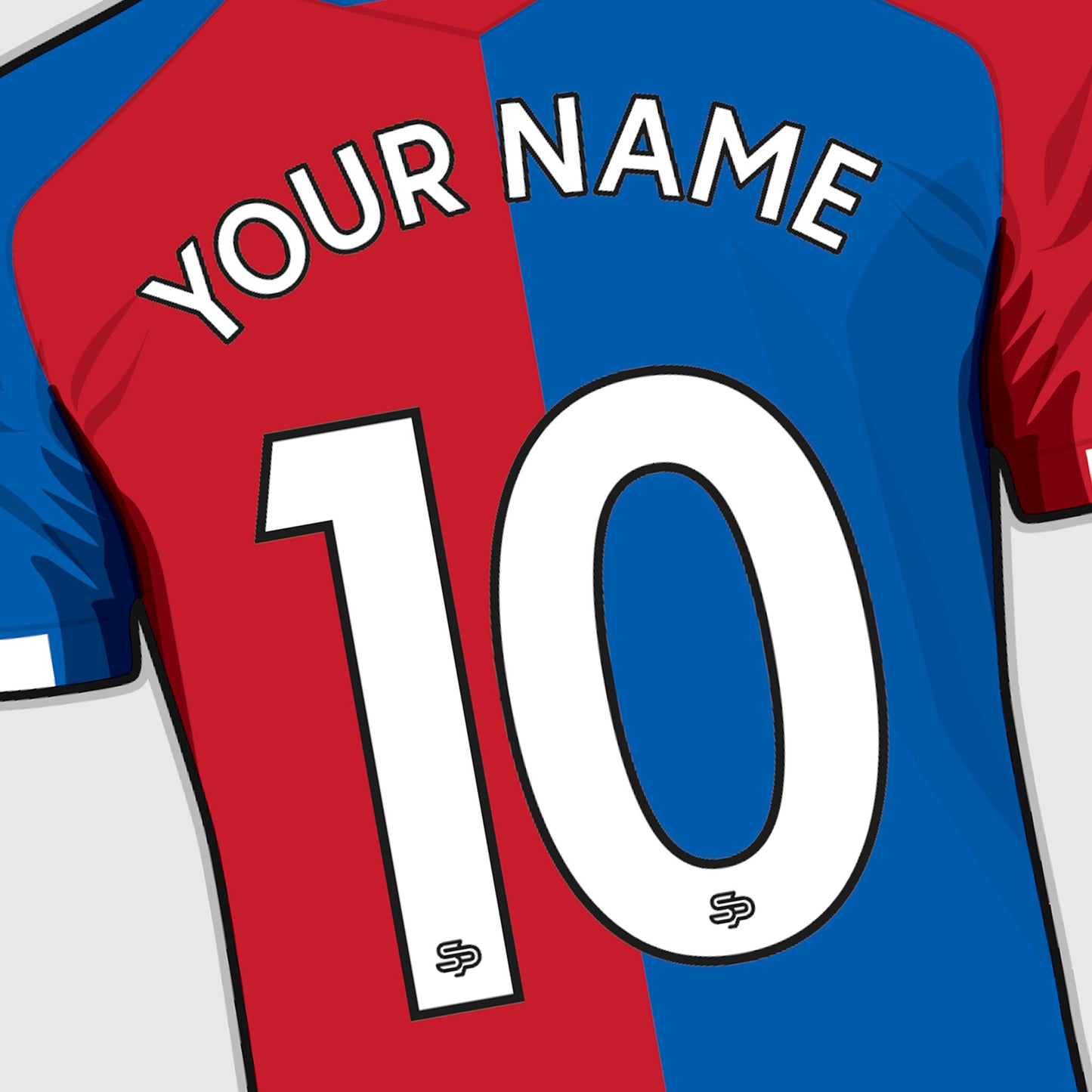 Palace - Personalised Shirt Print - Custom Football Poster - Unframed