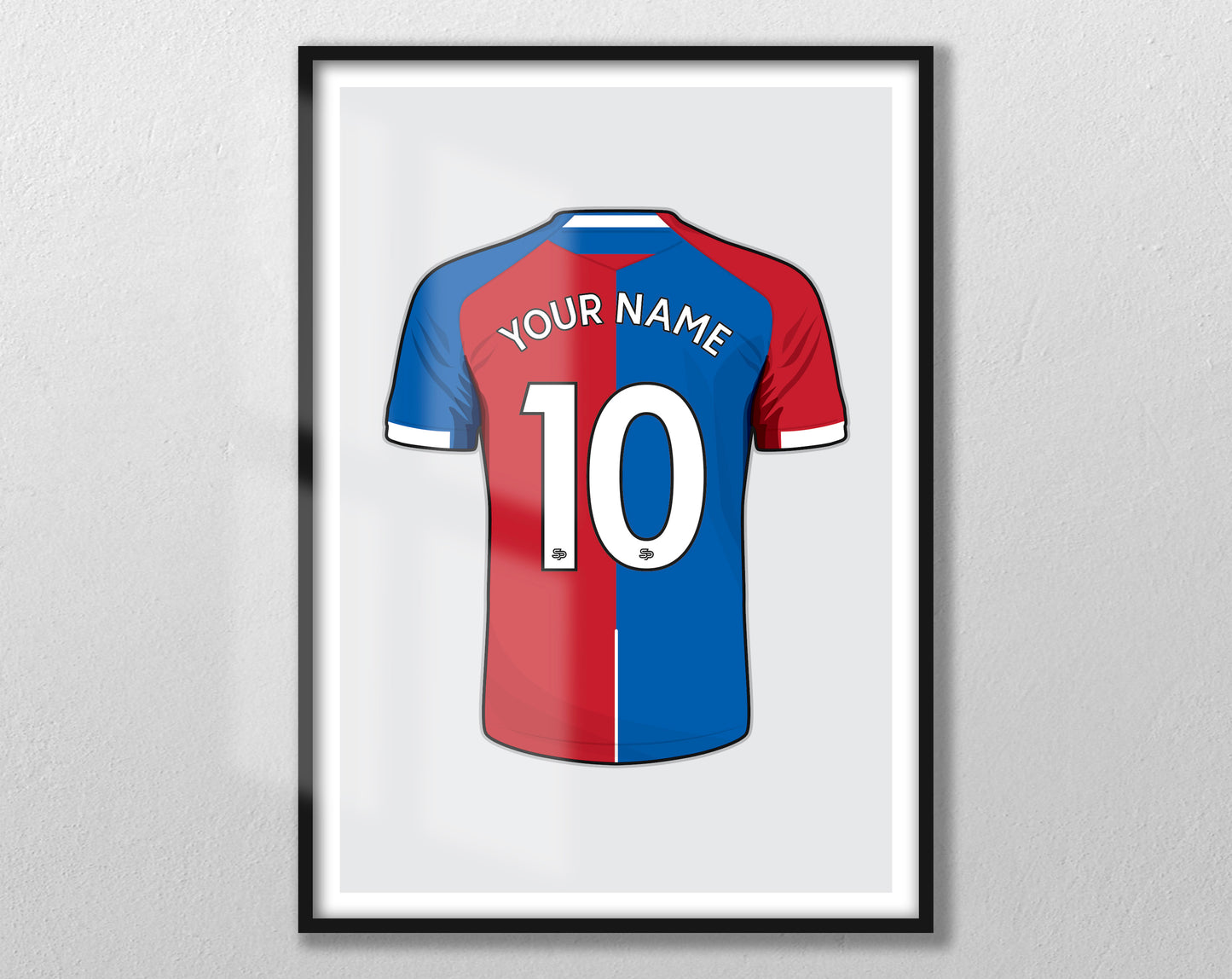 Palace - Personalised Shirt Print - Custom Football Poster - Unframed