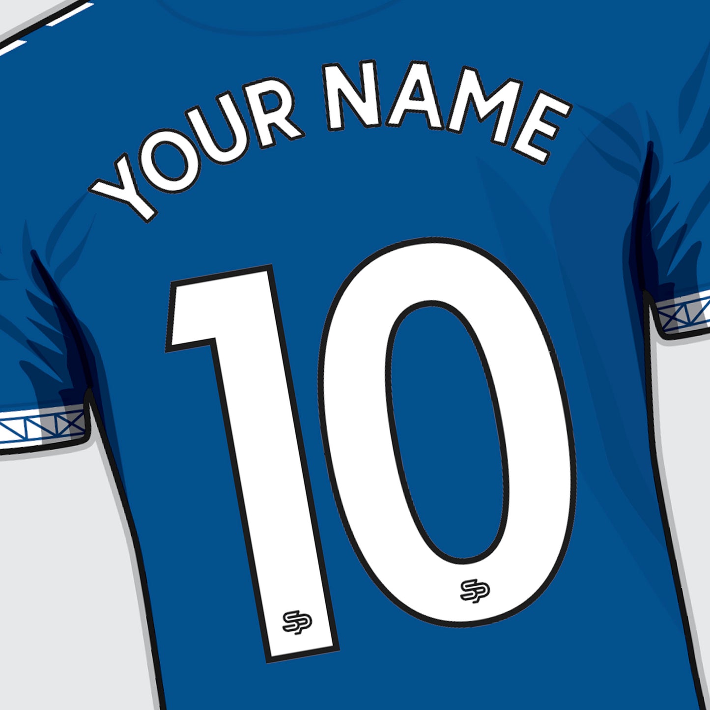 Everton - Personalised Shirt Print - Custom Football Poster - Unframed