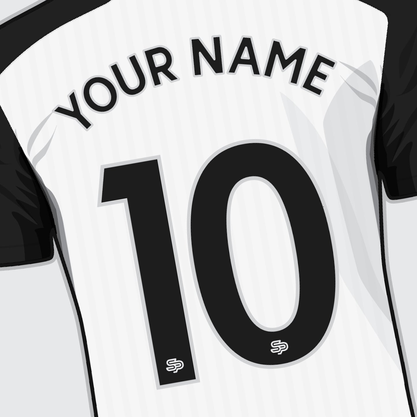 Fulham - Personalised Shirt Print - Custom Football Poster - Unframed