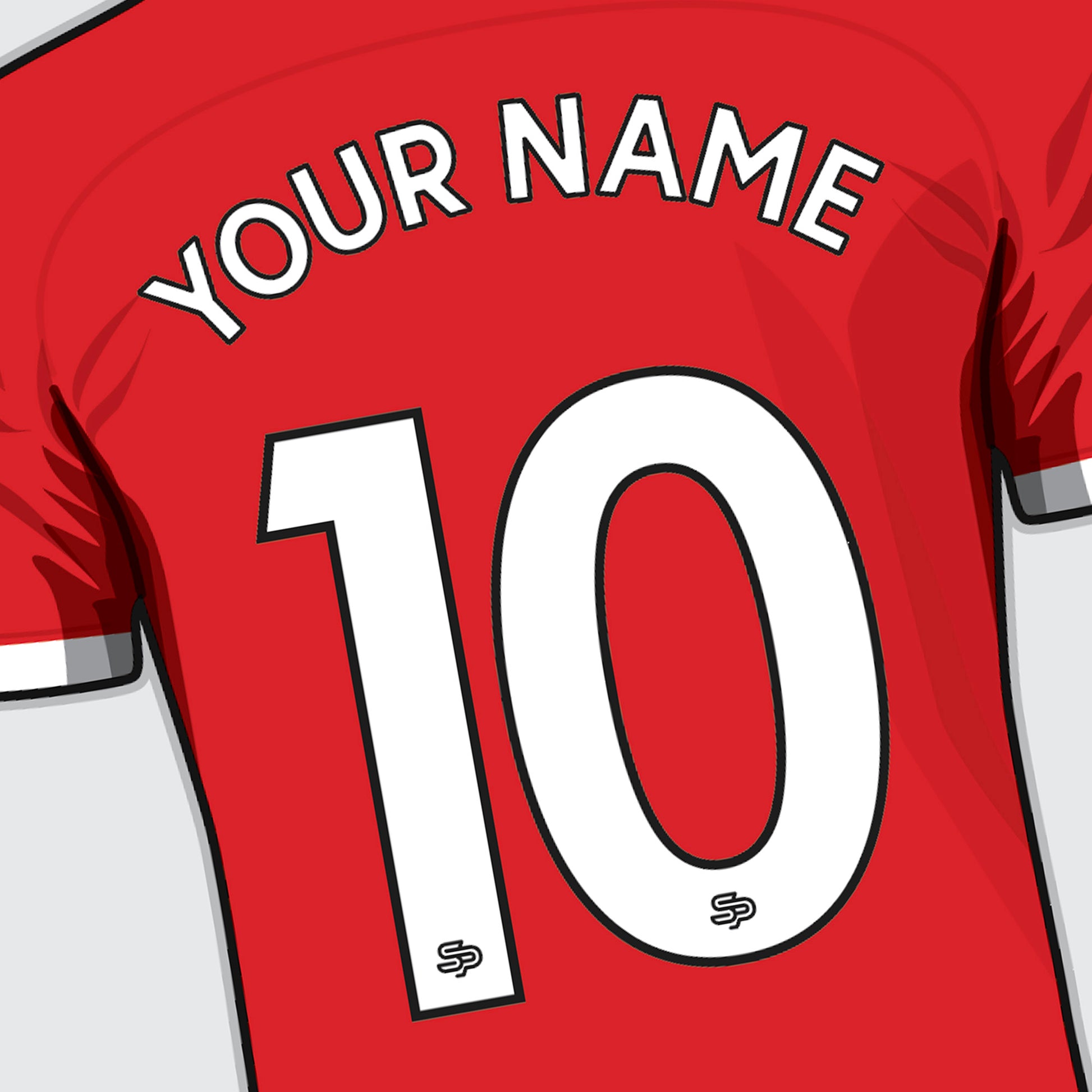 Liverpool Personalised Shirt Print Custom Football Poster