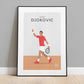 Novak Djokovic Tennis Print - Unframed