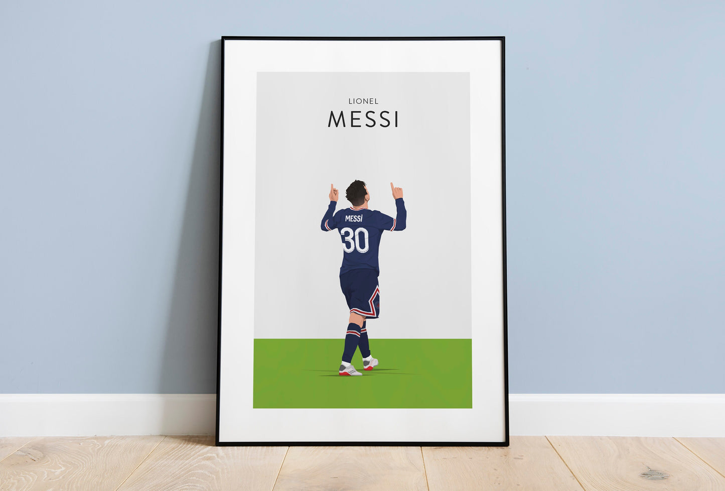 Lionel Messi Football Print - Unframed