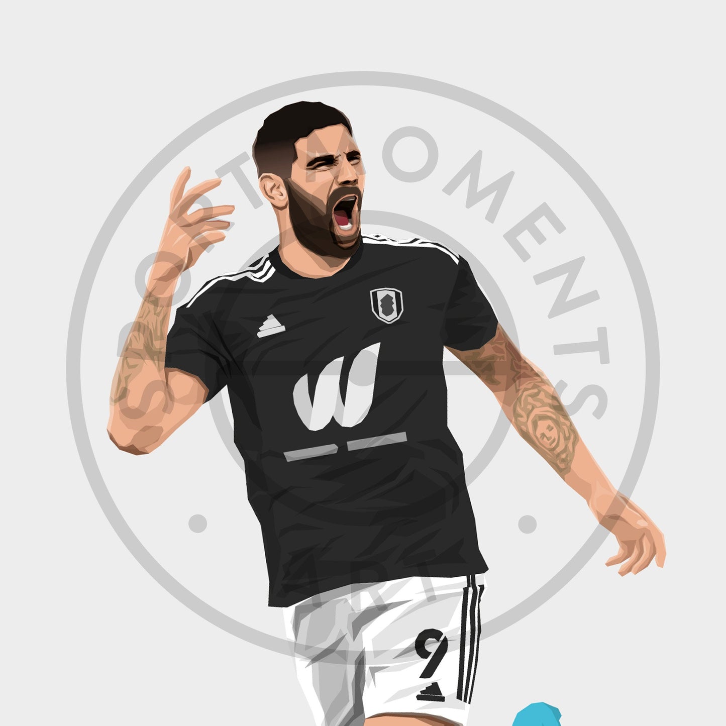 Alexsandar Mitrovic Football Print - Unframed