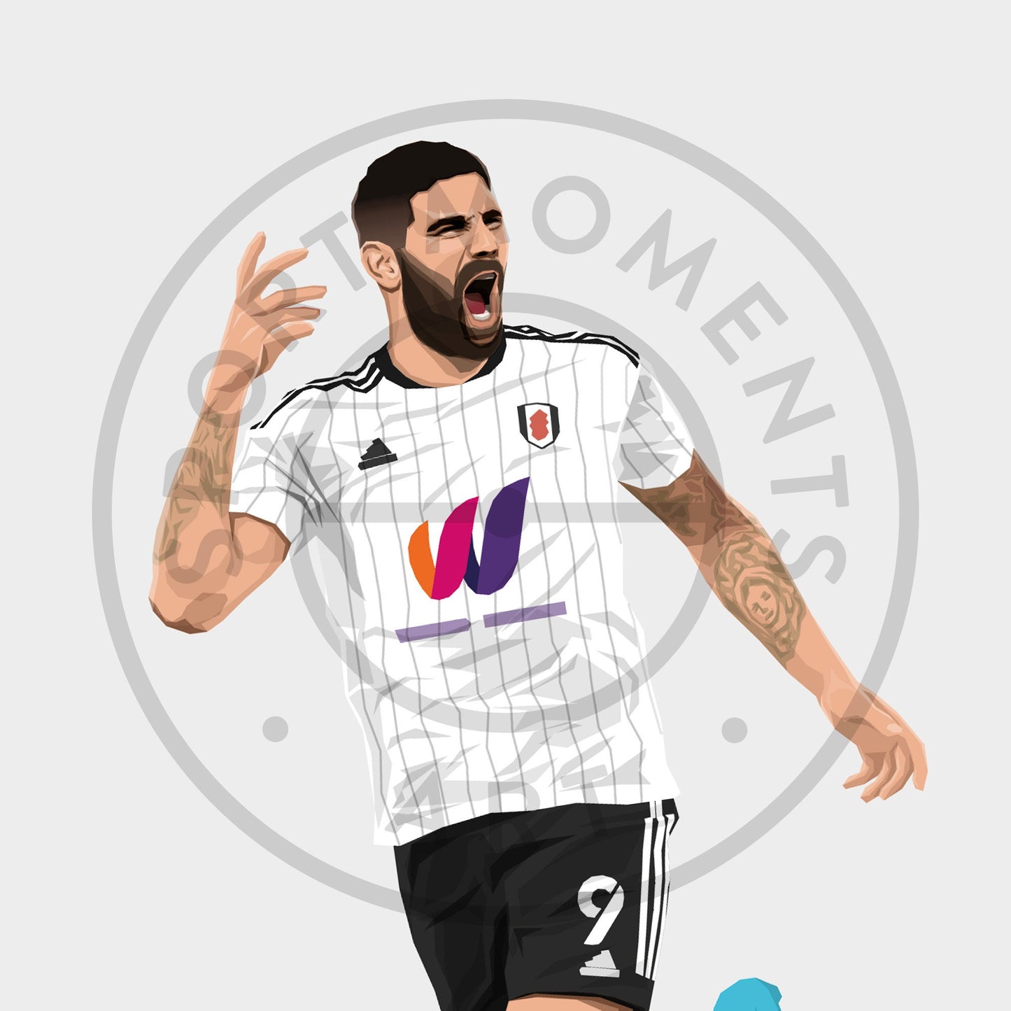 Alexsandar Mitrovic Football Print - Unframed