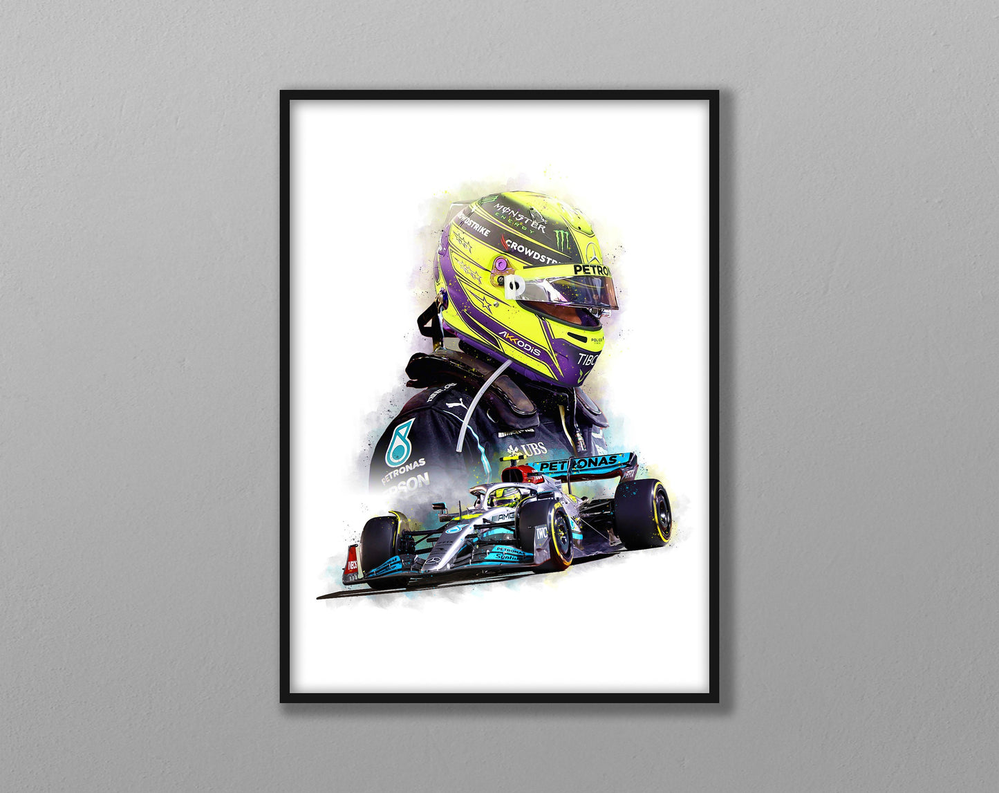 Lewis Hamilton - 2022 Mercedes - F1 Formula 1 Print - Unframed