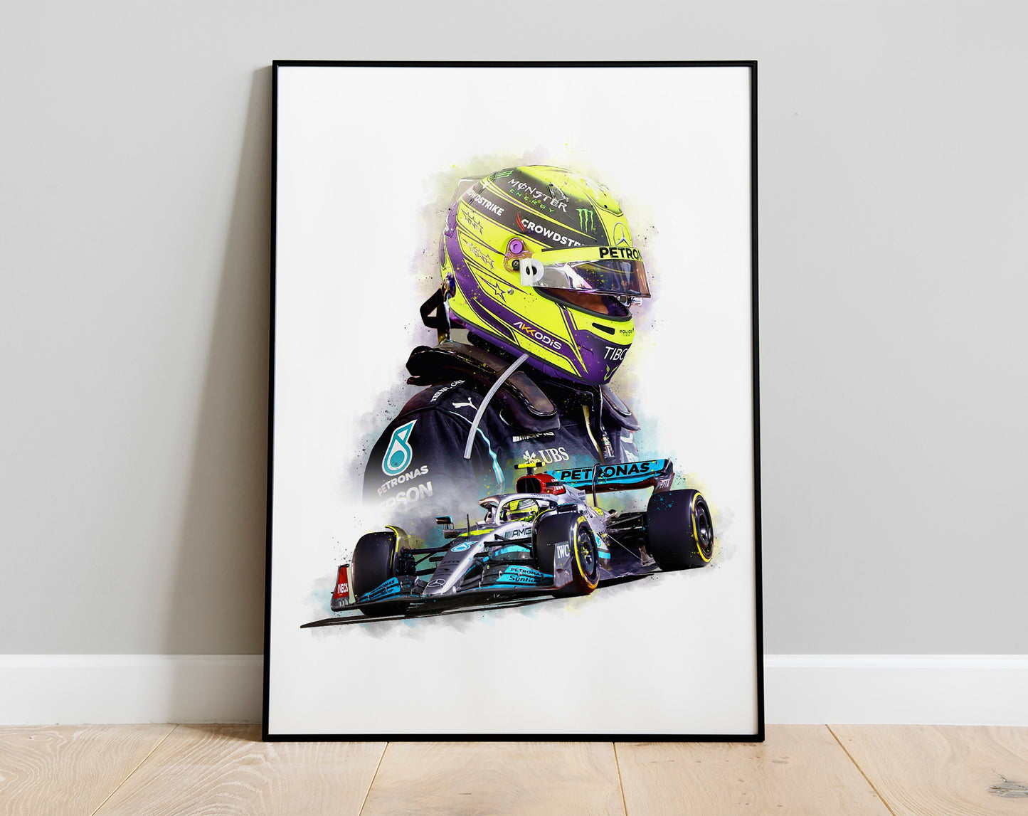 Lewis Hamilton - 2022 Mercedes - F1 Formula 1 Print - Unframed