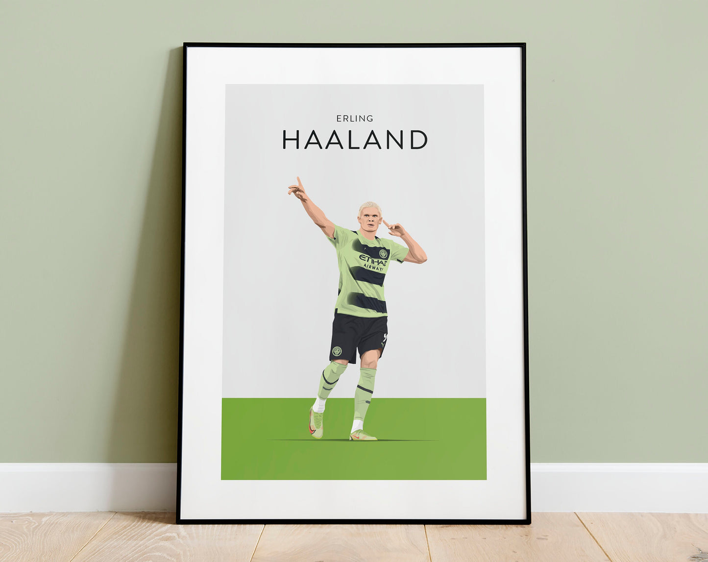 Erling Haaland Football Print - Unframed