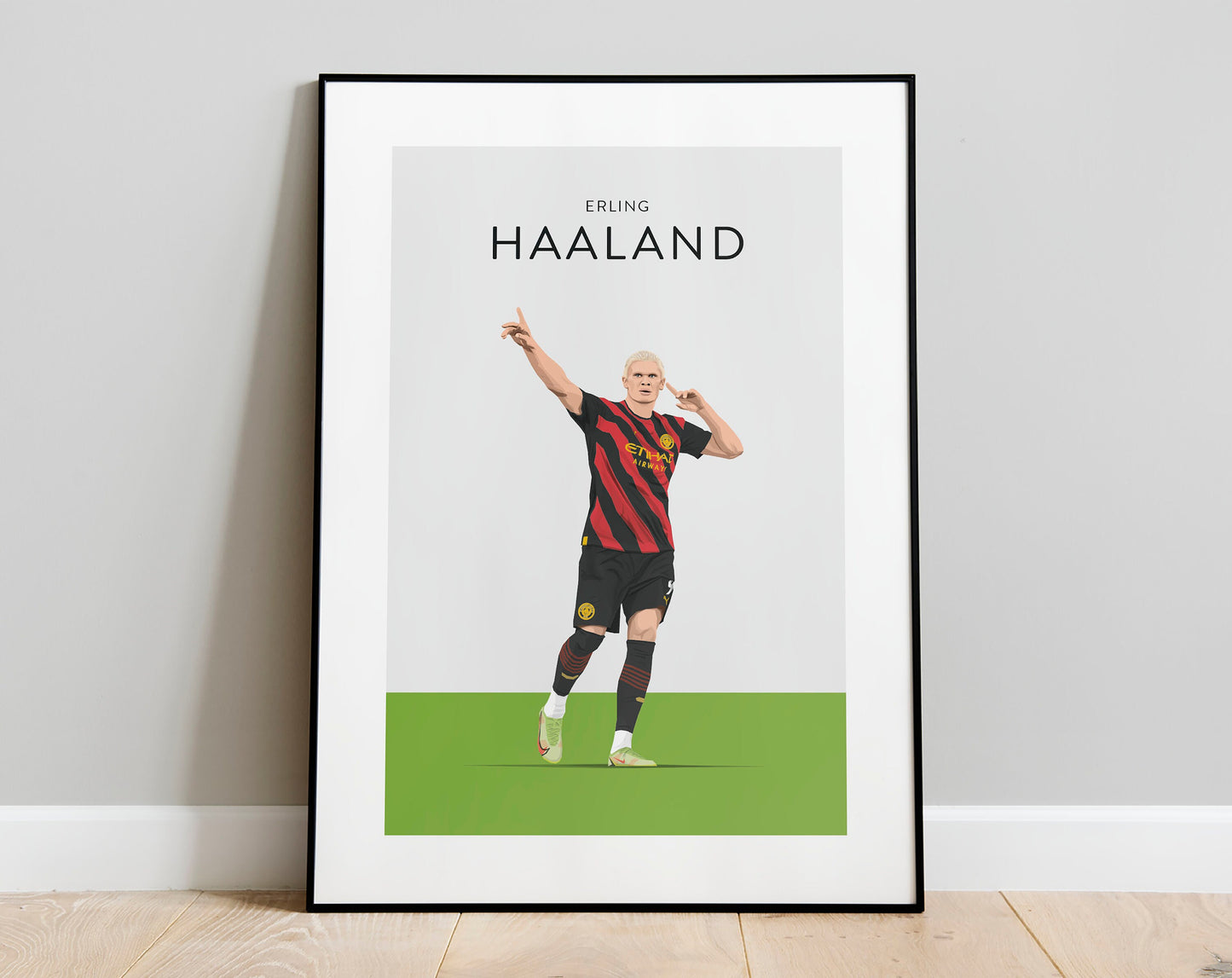 Erling Haaland Football Print - Unframed