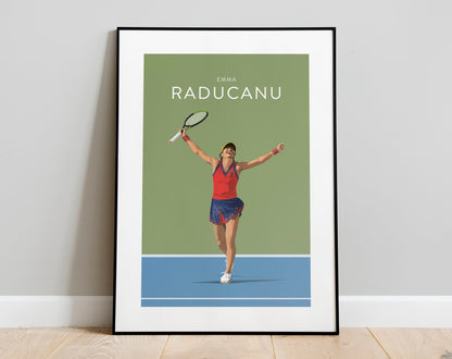 Emma Raducanu Tennis Print - Unframed