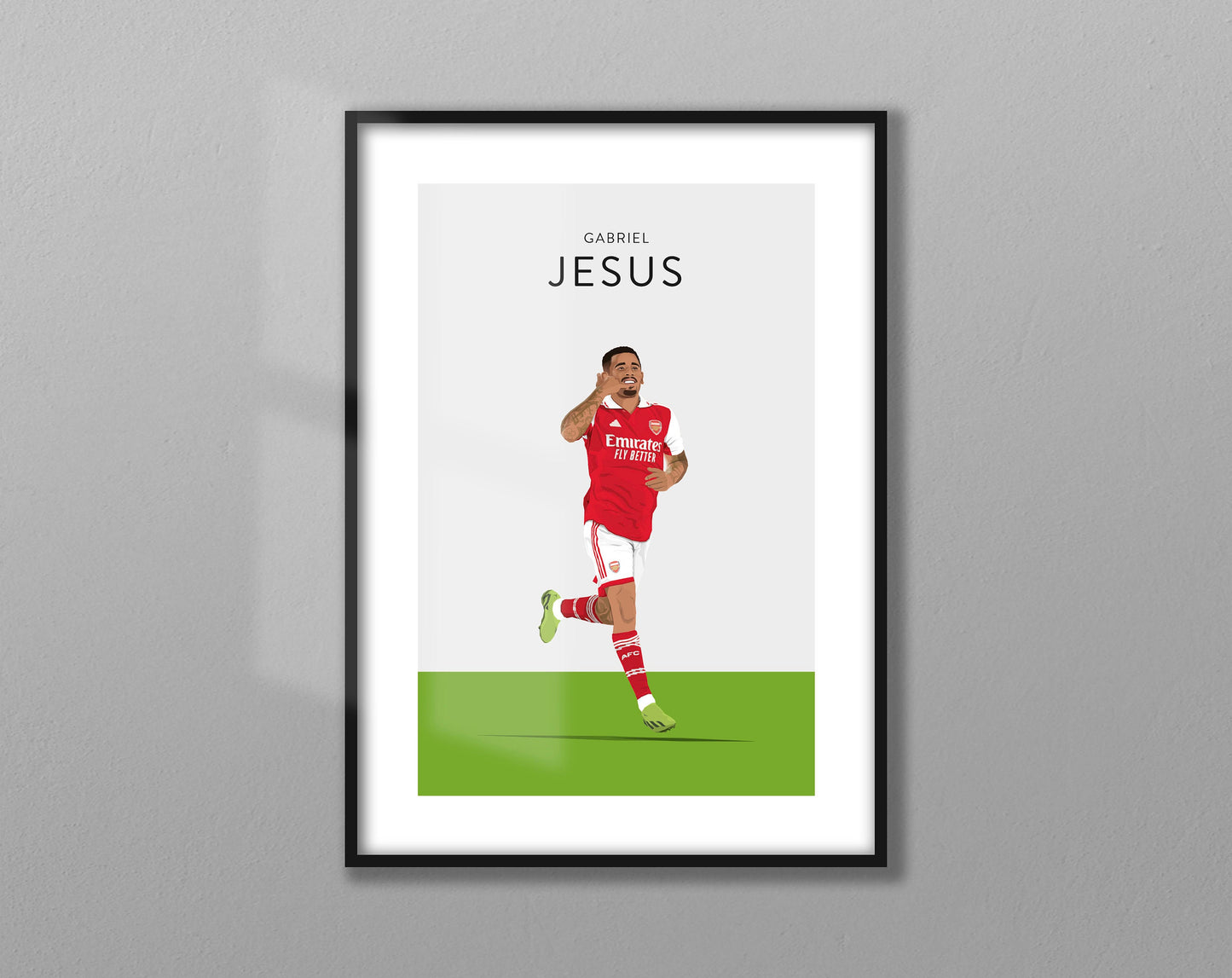 Gabriel Jesus Football Print - Unframed