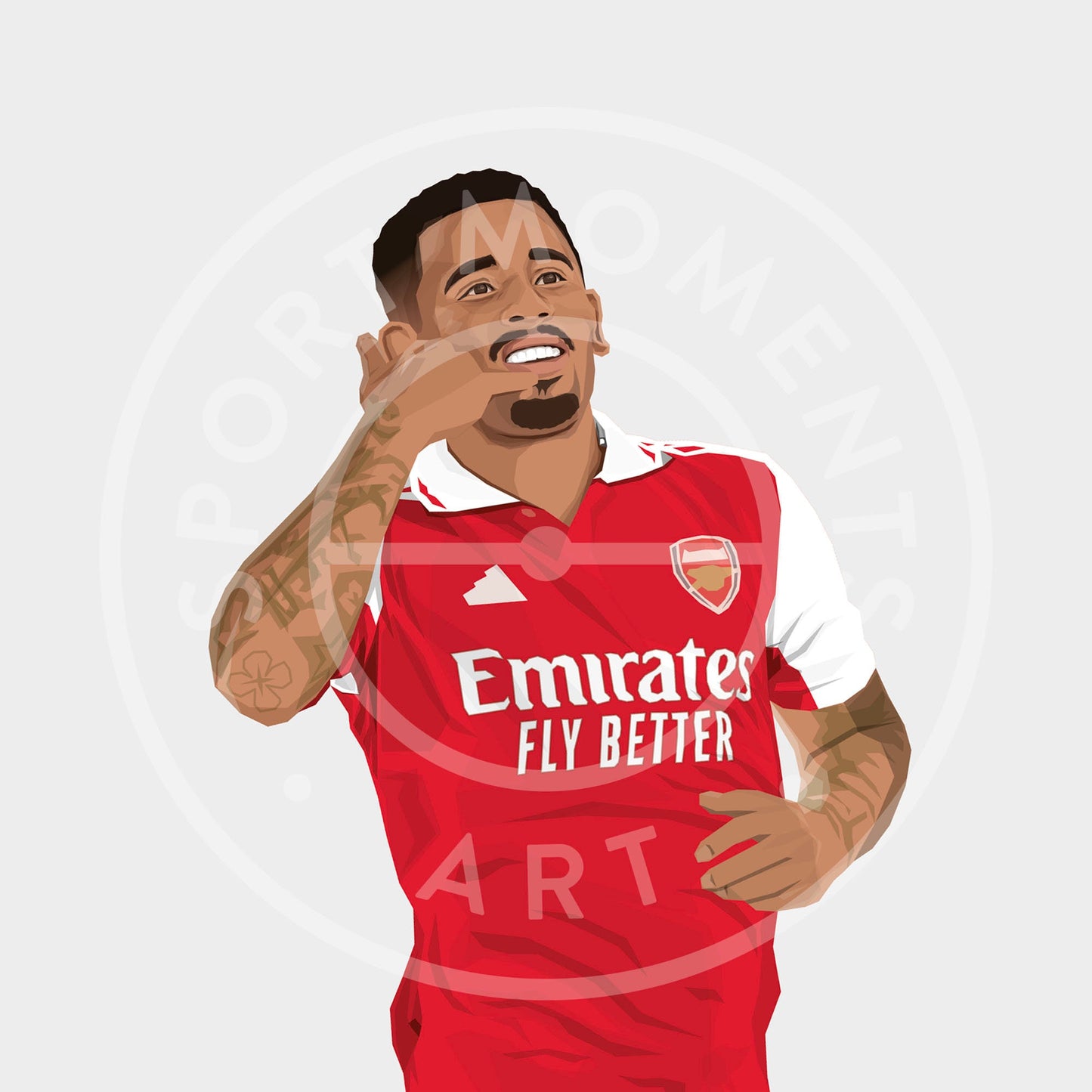 Gabriel Jesus Football Print - Unframed